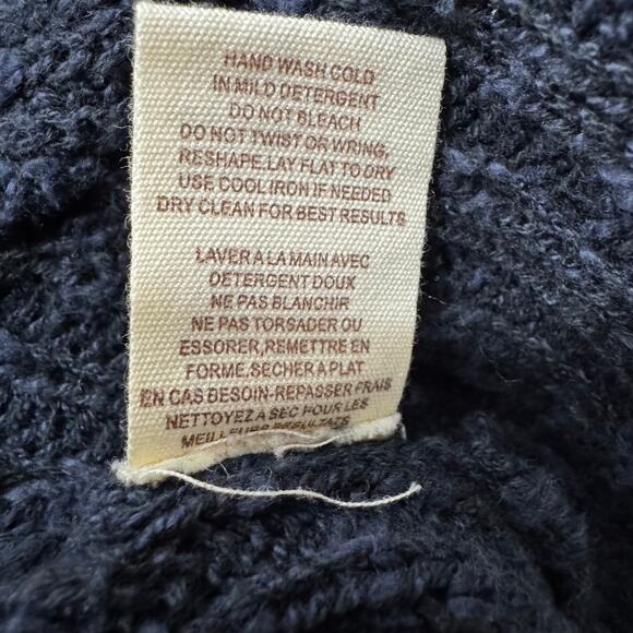 Free People Navy Knit 3/4 Sleeve Sweater Dress Size M - Picture 6 of 7